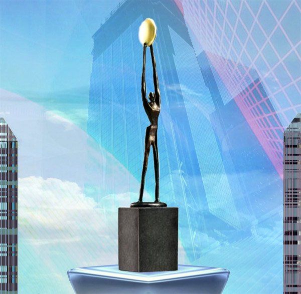 Skulptur zum Abschied Ruhestand Kollegen Sonnige Zukunft