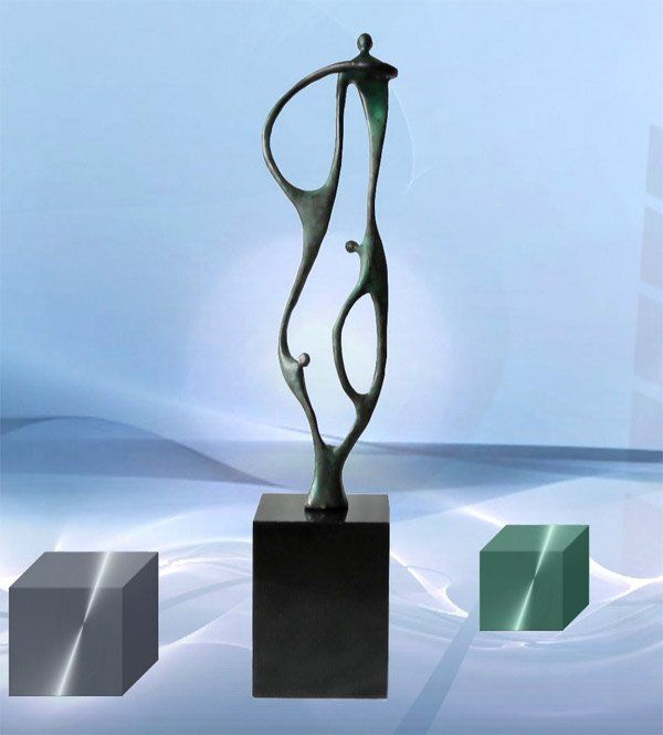 Skulptur zur Firmeneröffnung Zukunft durch Zusammenarbeit gross