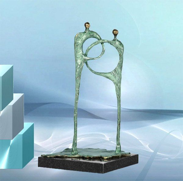 Skulptur zur Praxiseröffnung Bindeglied im Team