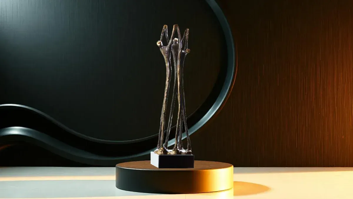 Geschenke zum FirmenjubilÀum Bronzeskulptur Niveauvolle Zusammenarbeit