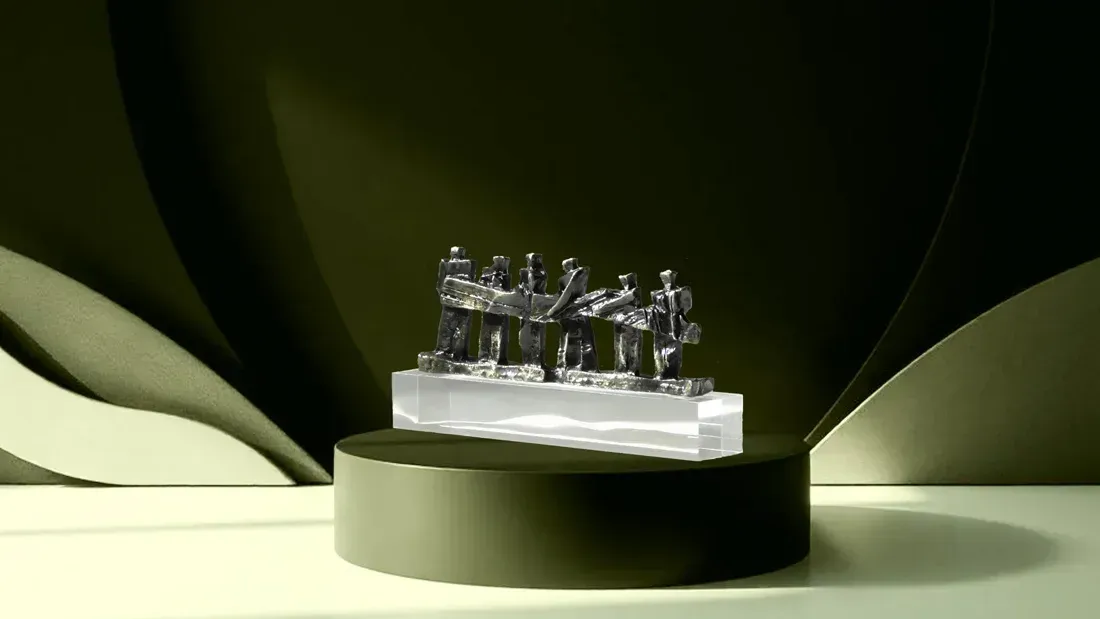 Geschenke zum FirmenjubilÀum Bronzeskulptur Gemeinsamer Beitrag