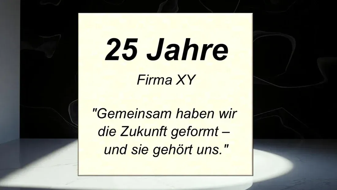 Gravurbeispiel Skulptur Geschenk zum FirmenjubilÀum