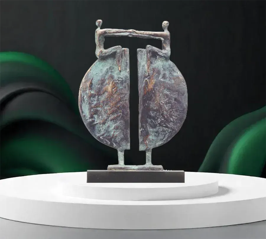 Hochwertige Geschenke zum Firmenjubiläum Bronzeskulptur Neue Perspektiven