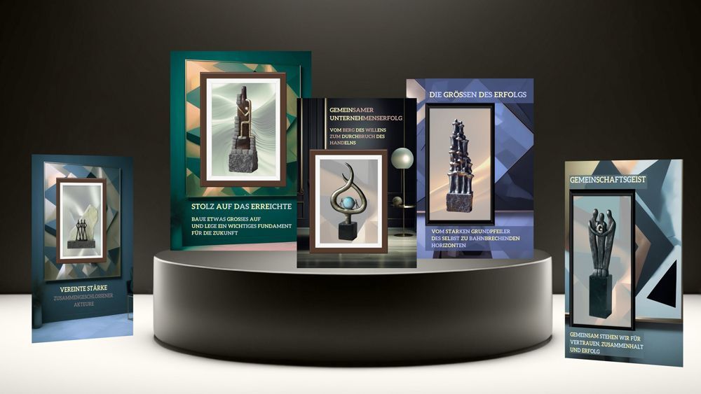 Personalisierte Skulpturen Wandposter zum FirmenjubilÀum