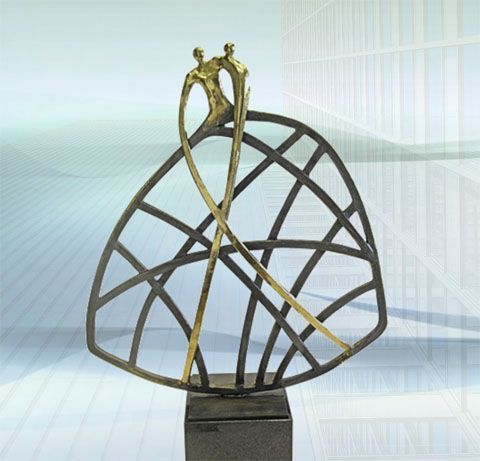Skulptur Geschenk Vorstand Geschäftsführer Skulptur Wind in den Segeln