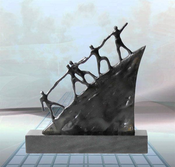 Skulptur zur Geschäftseröffnung Der Weg nach vorne