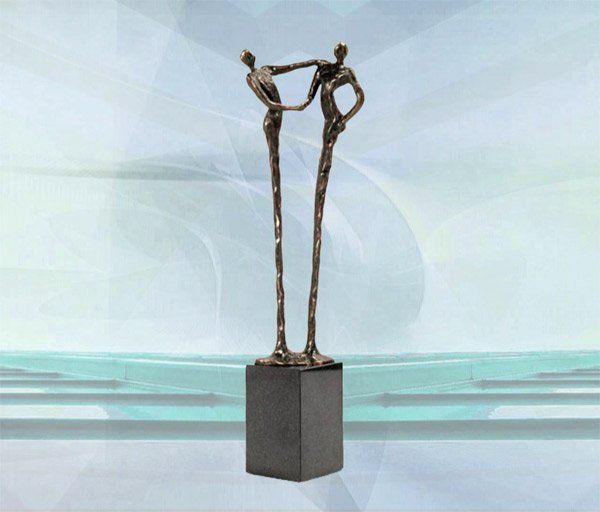 Skulptur Geschenk Geschäftspartner Der Händedruck