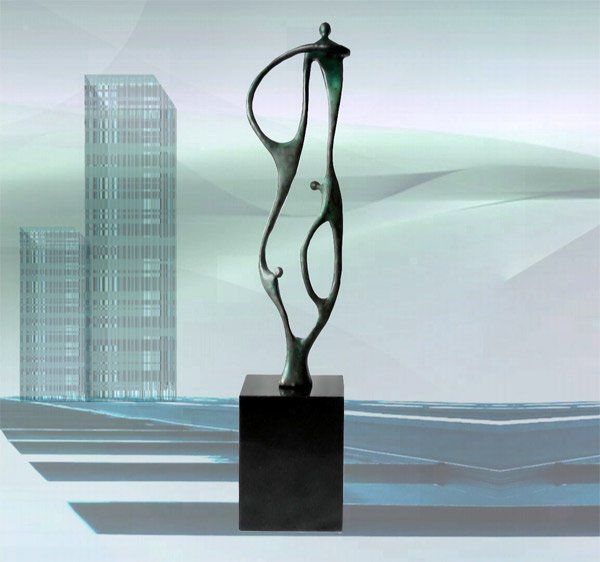 Skulptur Geschenk Vorstand Geschäftsführer Zukunft durch Zusammenarbeit