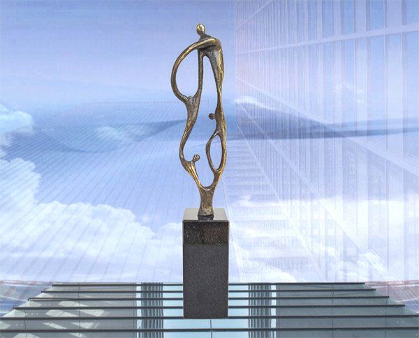 Skulptur für Kunden Zukunft durch Zusammenarbeit