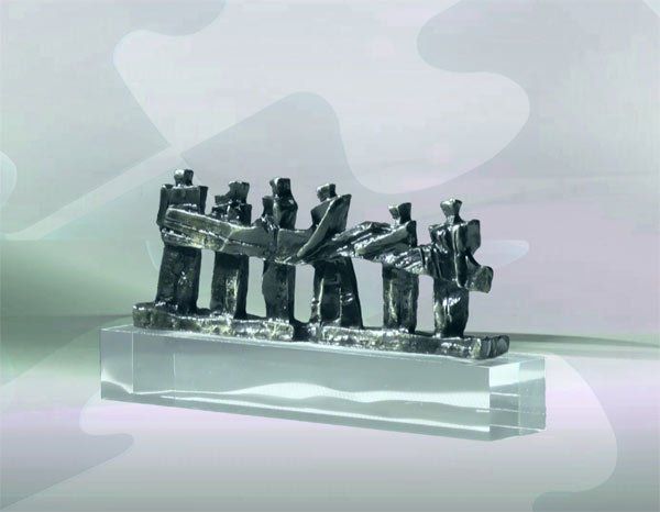 Skulptur Geschenke Arbeitskollegen Gemeinsamer Beitrag