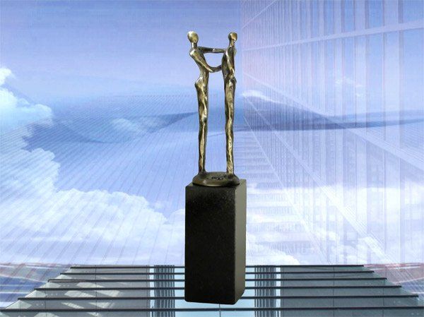 Skulptur für Kunden Der Händedruck