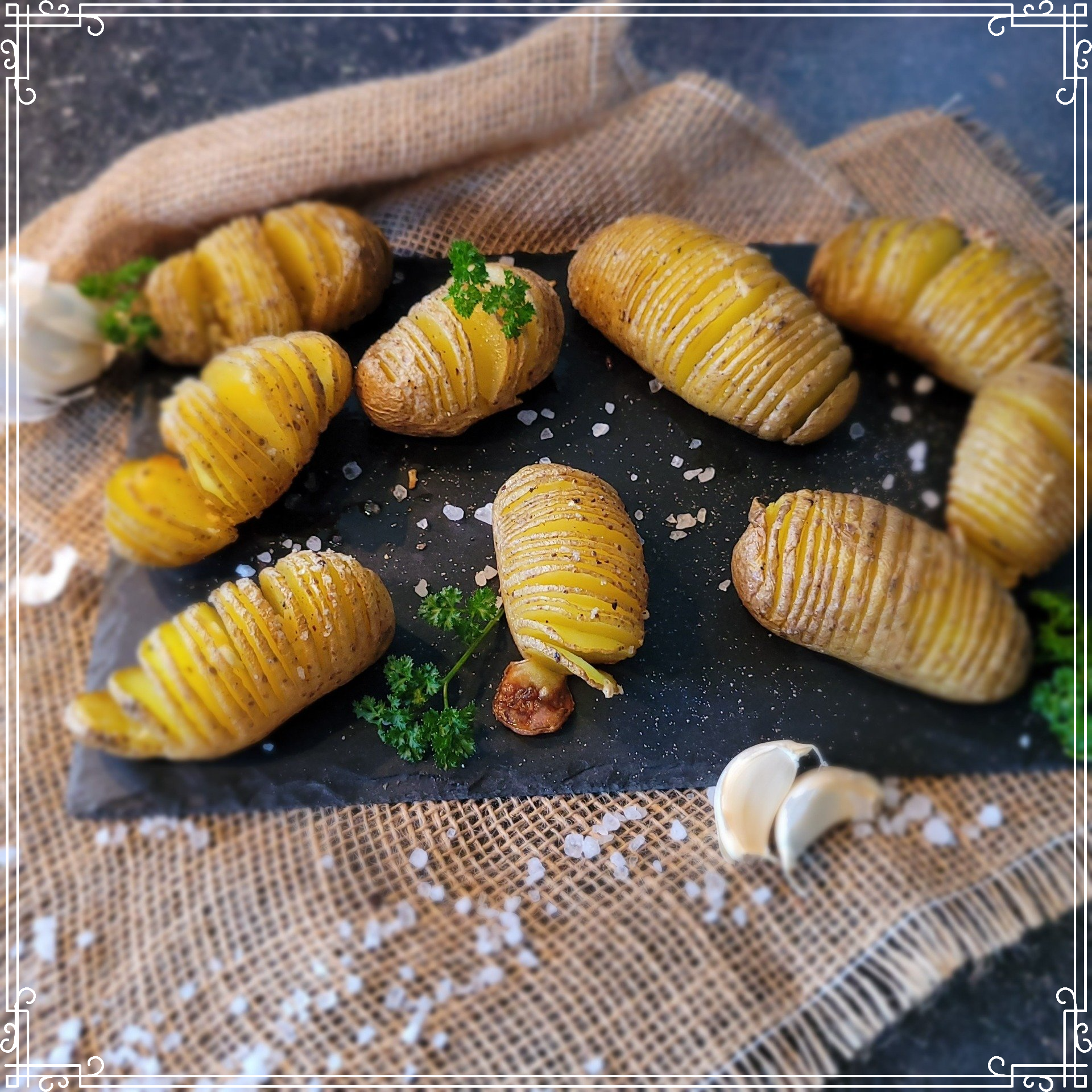 einfache und leckere Kartoffelbeilage Fächerkartoffeln