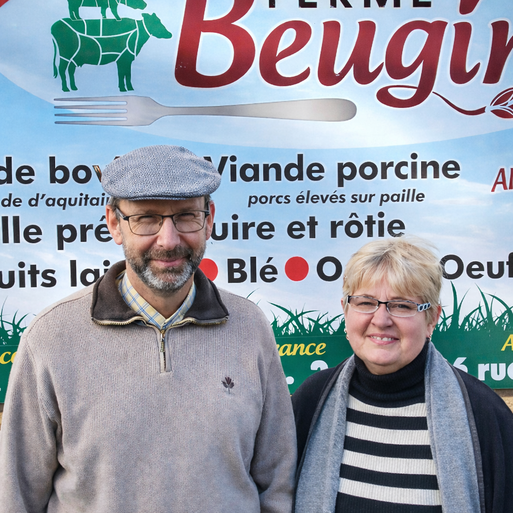 Une photo du couple de fermier - Ferme Beugin