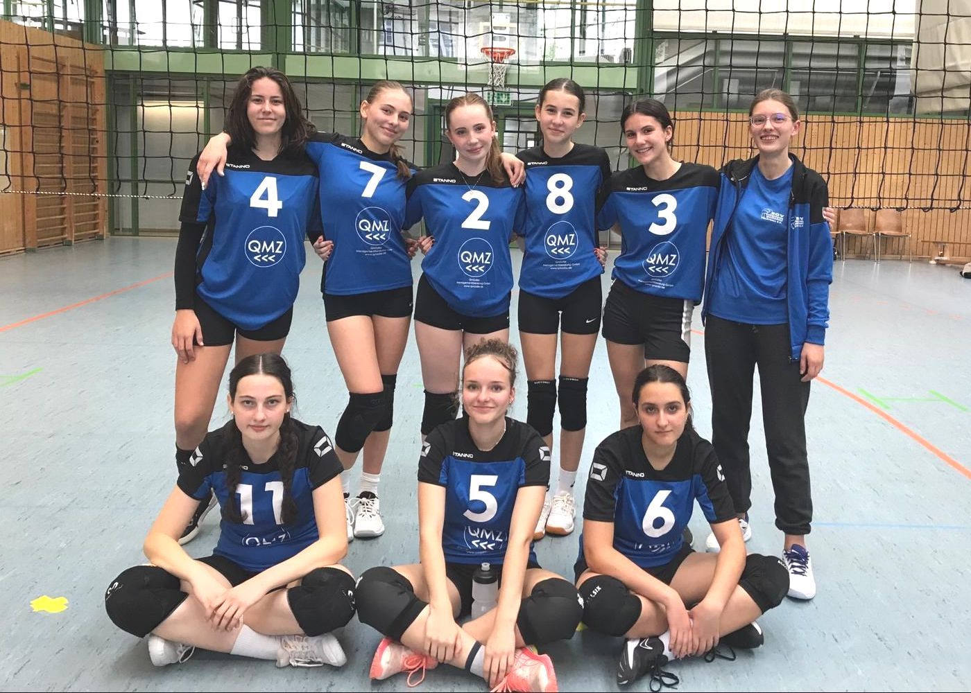 U18w SGV Freiberg Volleyball Spieltag Mannschaftsfoto