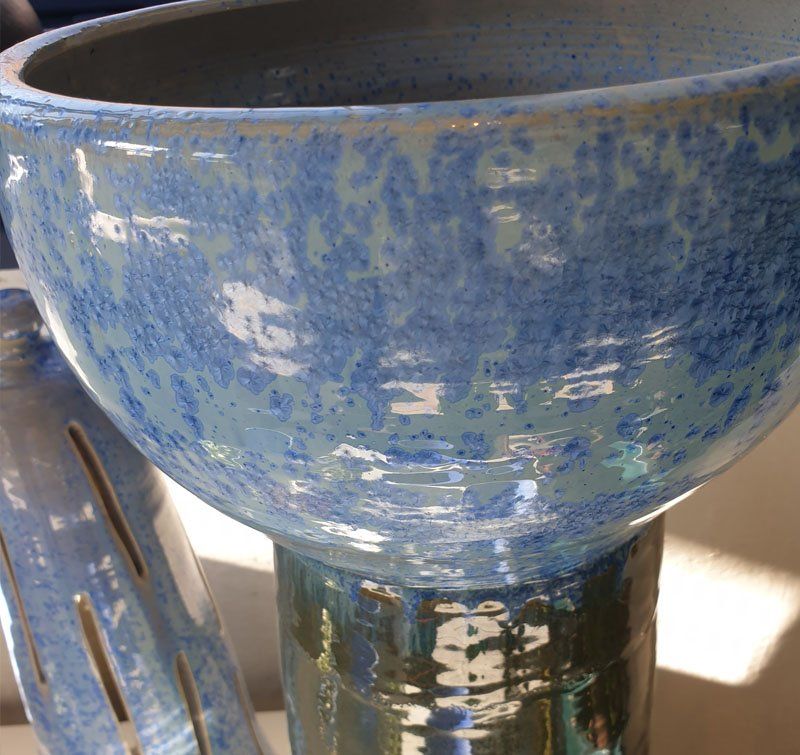 Kristall-Glasuren im Materialverkauf