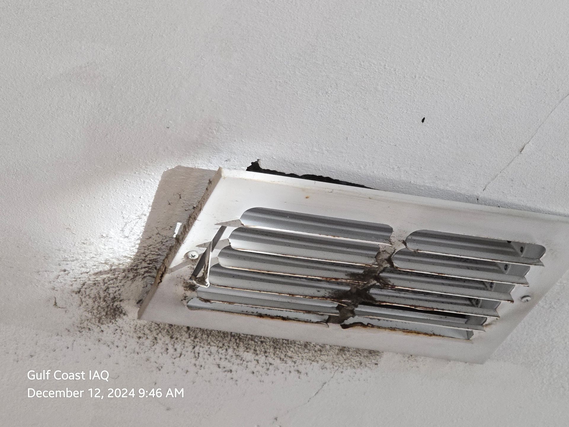 mold around an air vent