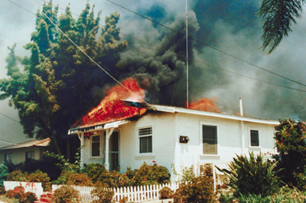 House fire and smoke damage