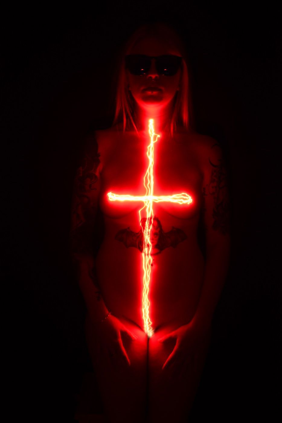 Foto mit Laserpointer