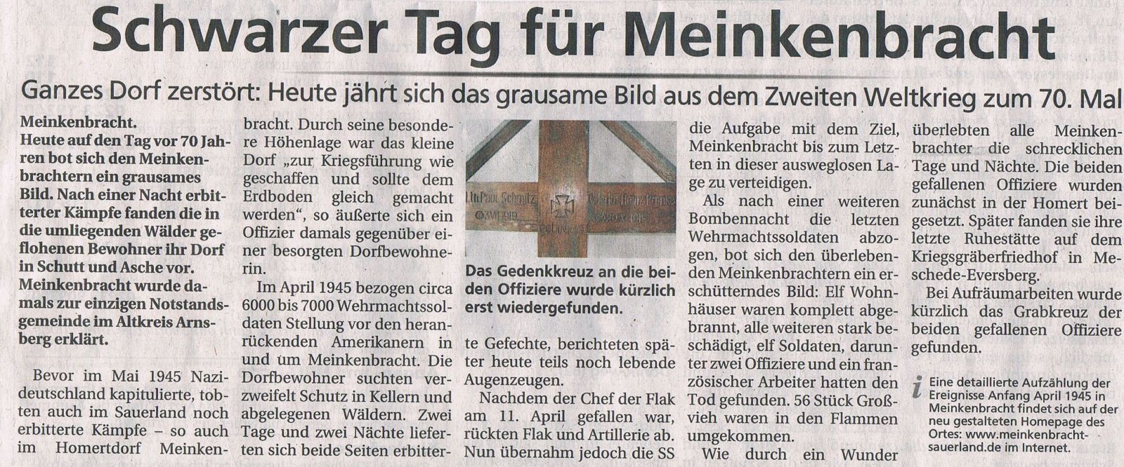 Zeitungsartikel v. 12.4.2015