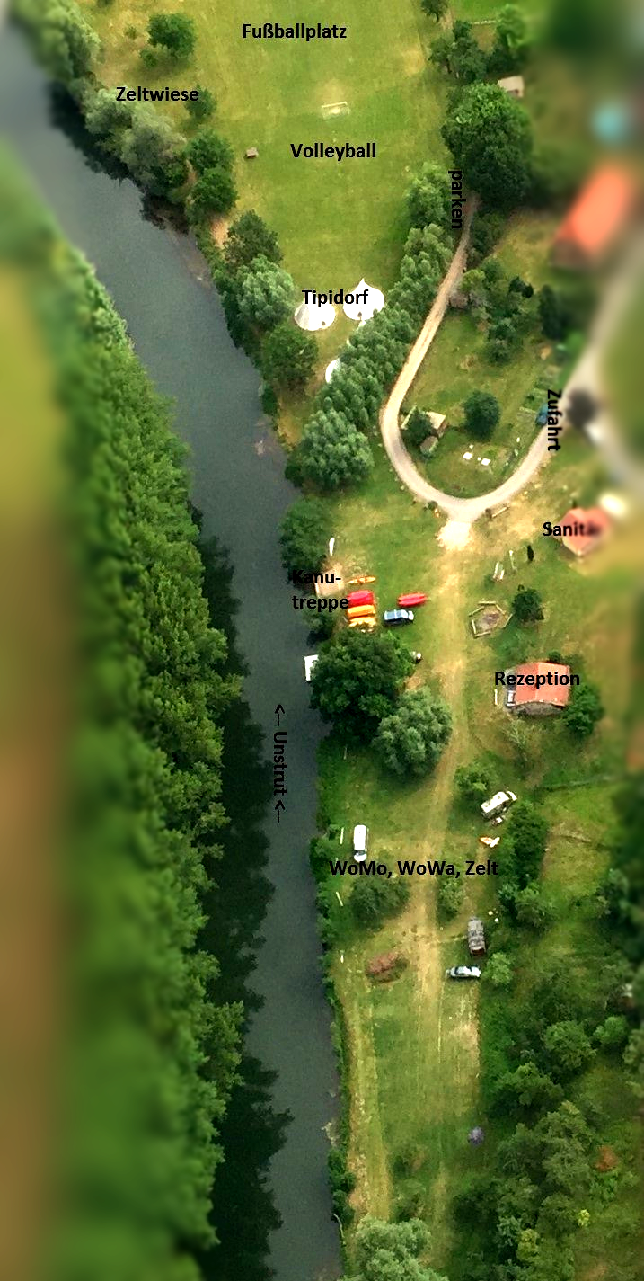 Überflug Camping Kirchscheidungen an der Unstrut
