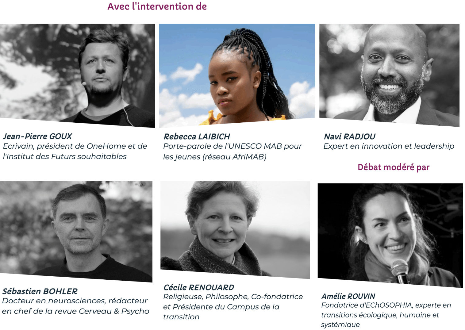 photos speakers dont Amélie Rouvin