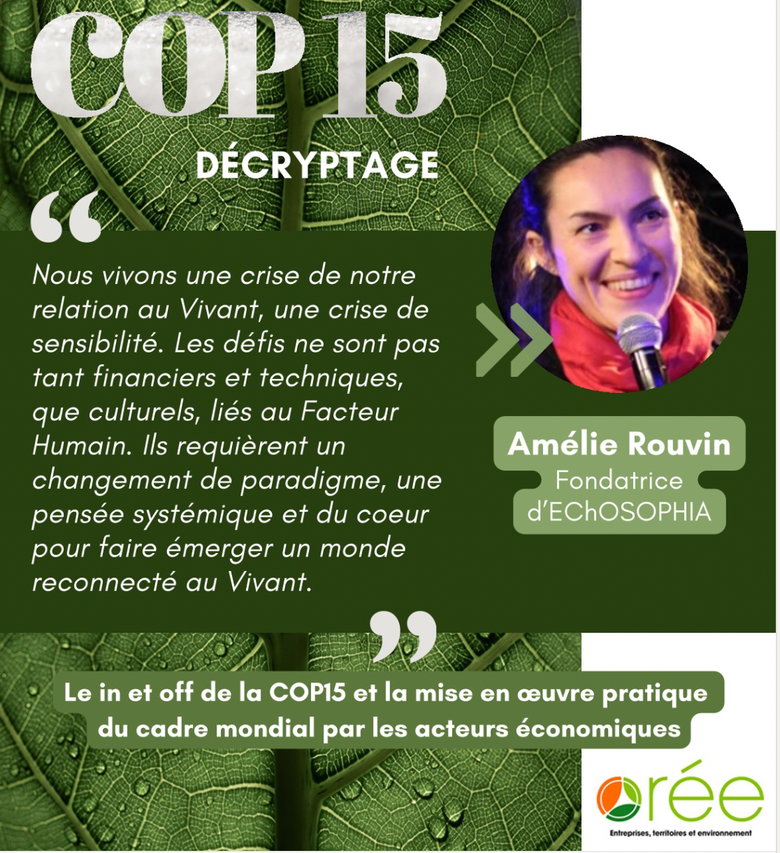 photo Amélie Rouvin et texte COP15
