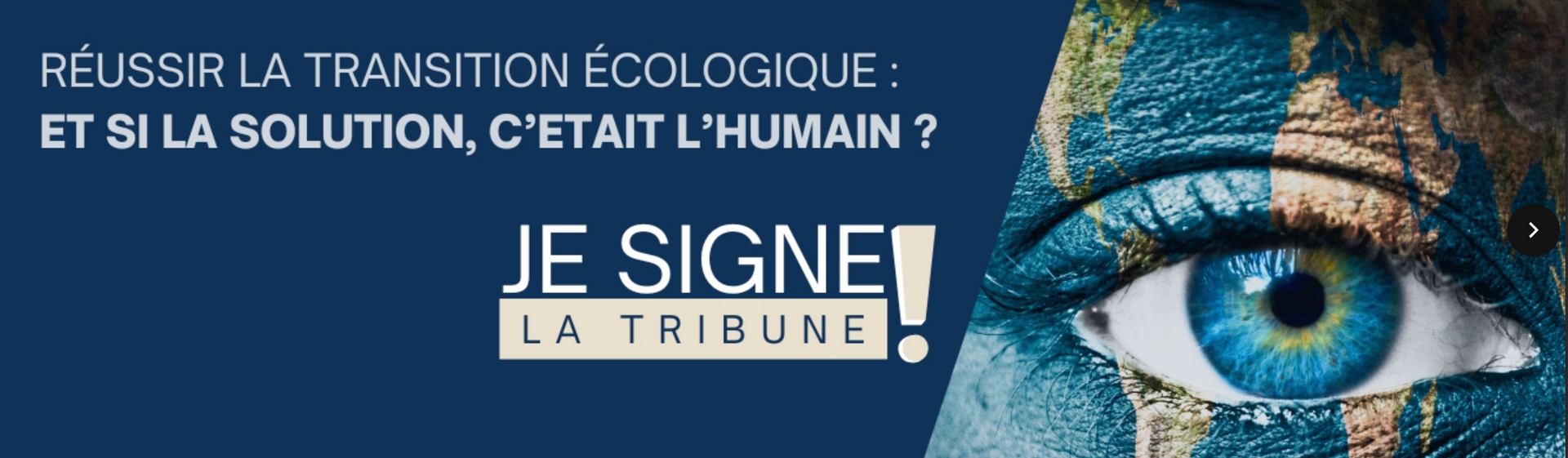 logo Deep time walk et des gens en extérieur au vert