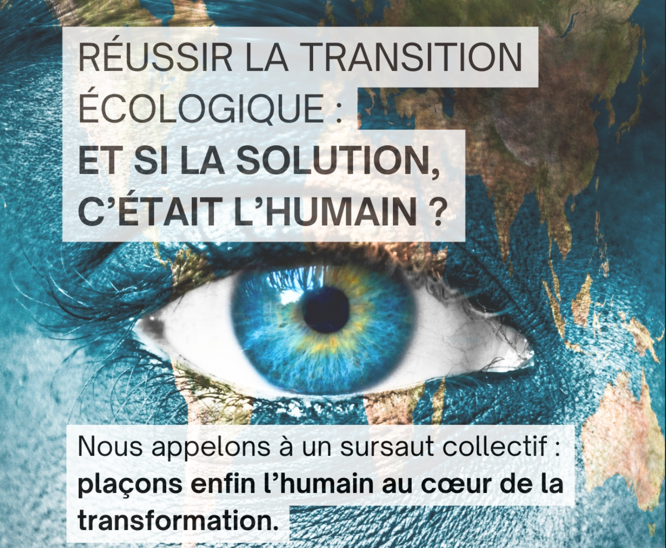 logo Deep time walk et des gens en extérieur au vert