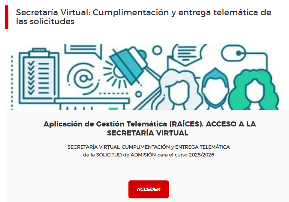 SOLICITUD DE ADMISIÓN PARA EL CURSO 2022/2023