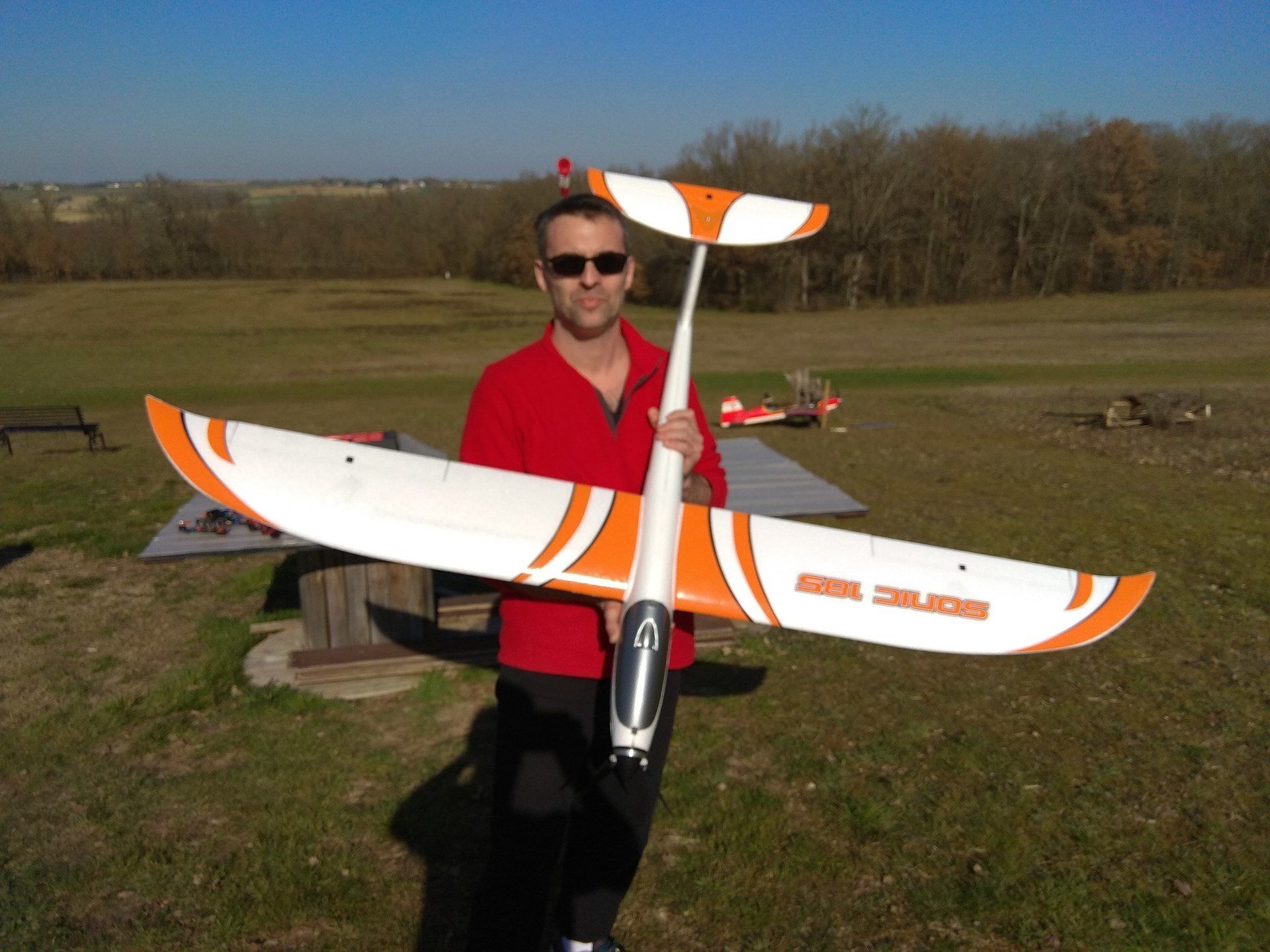 Mickaël et son motoplaneur