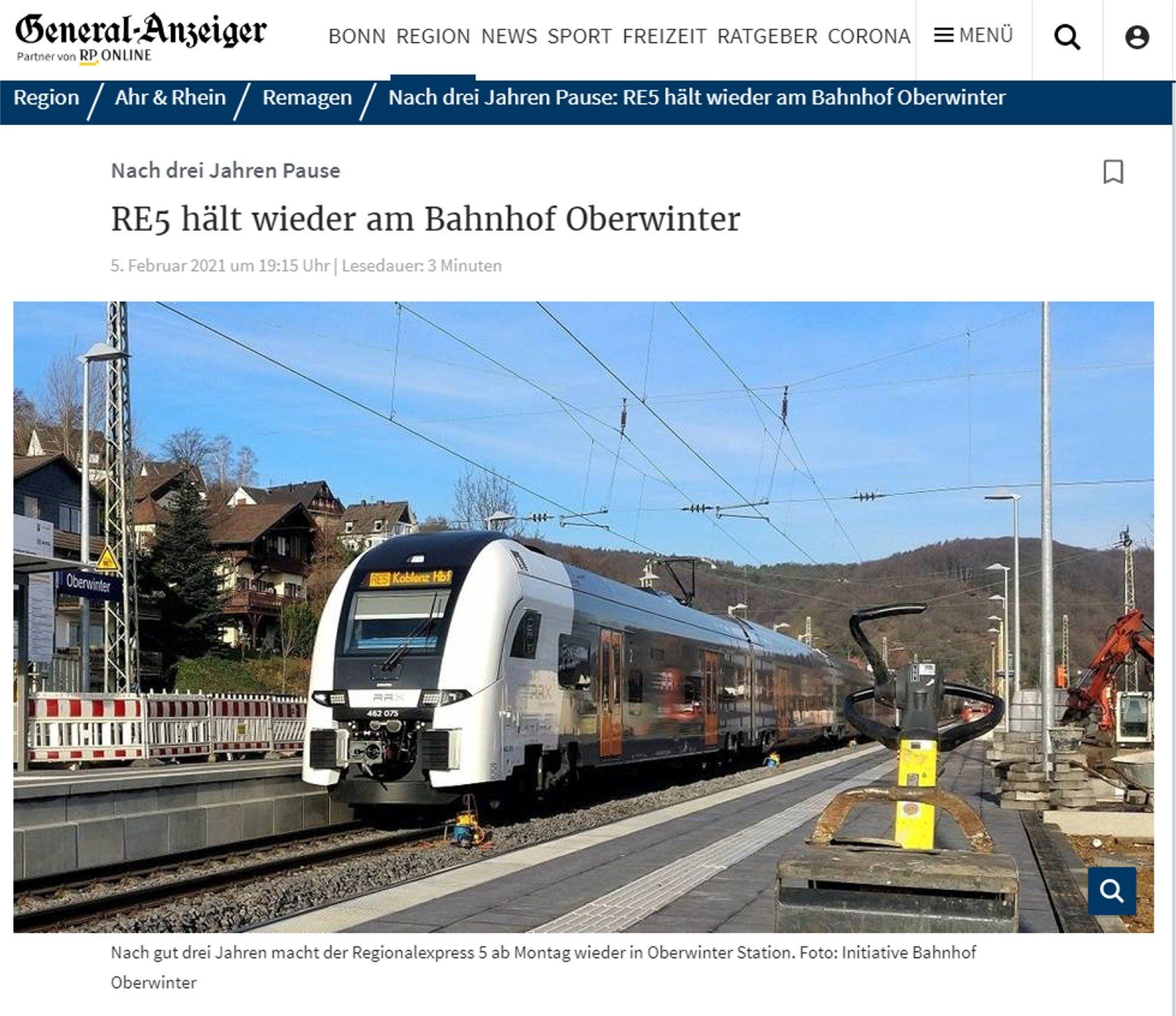 Screenshot: Bonner General-Anzeiger