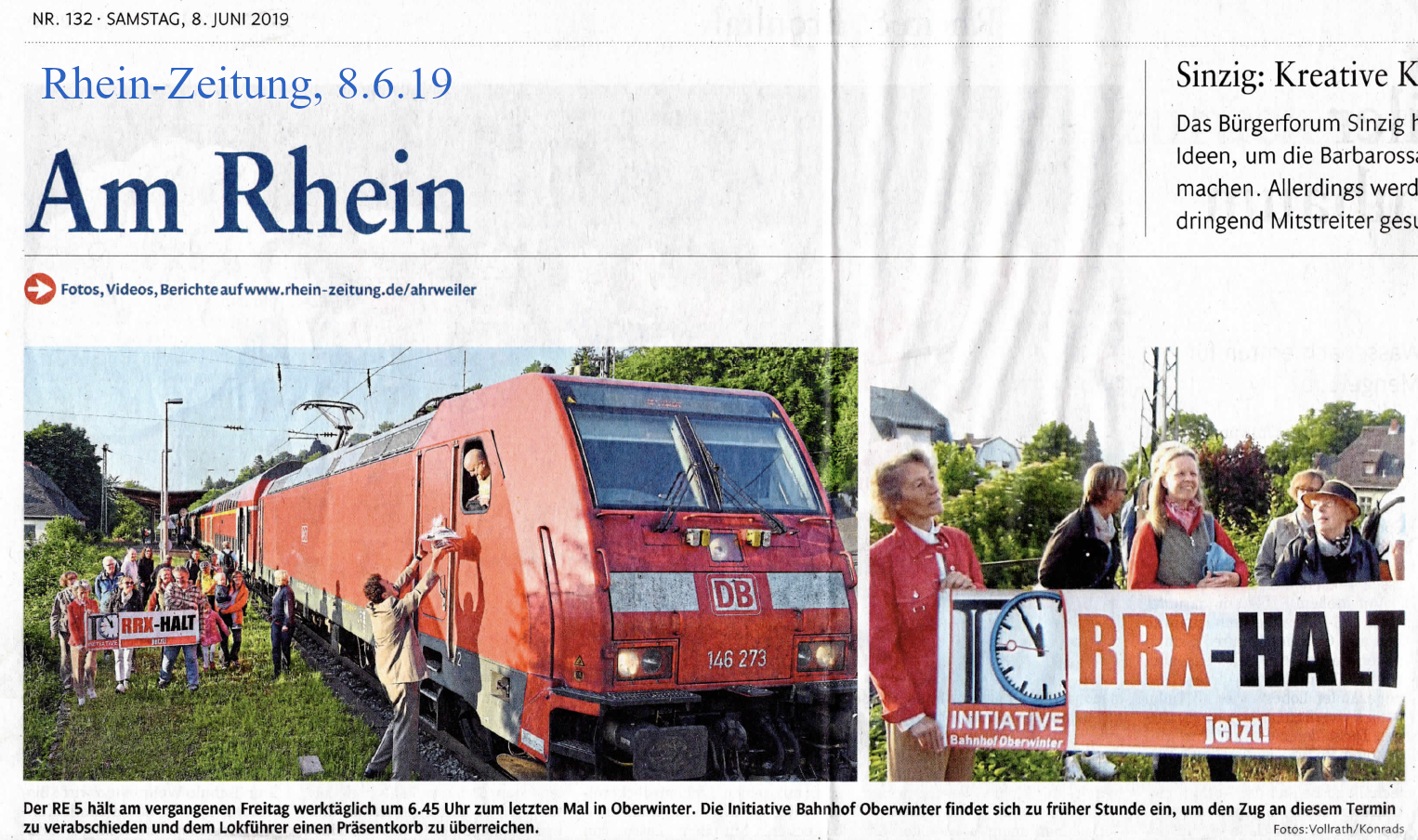 Rhein-Zeitung vom 8. Juni 2019