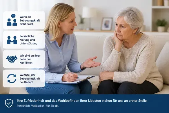 Probleme in der 24h-Betreuung mit verschiedenen Loesungen