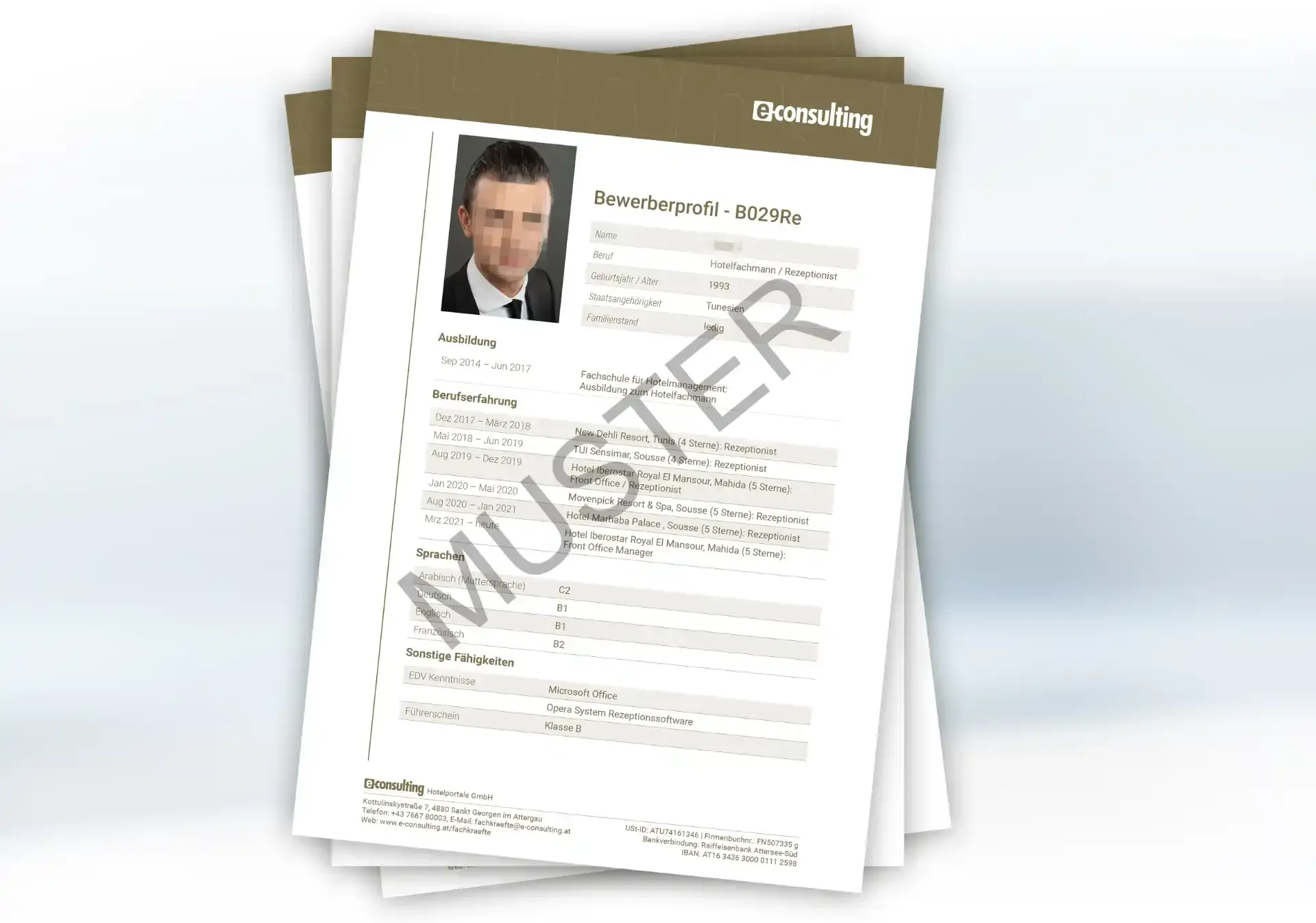 Muster-Bewerberprofil