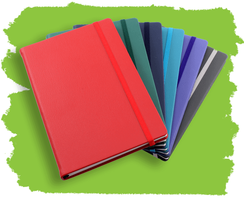 recycled leather promotional notebooks