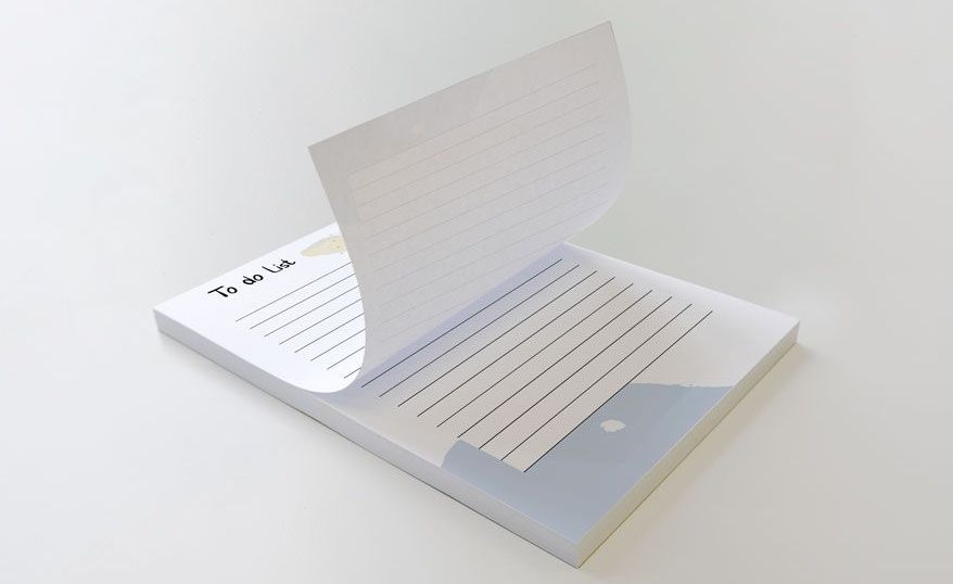 Desk pad from recycled paper