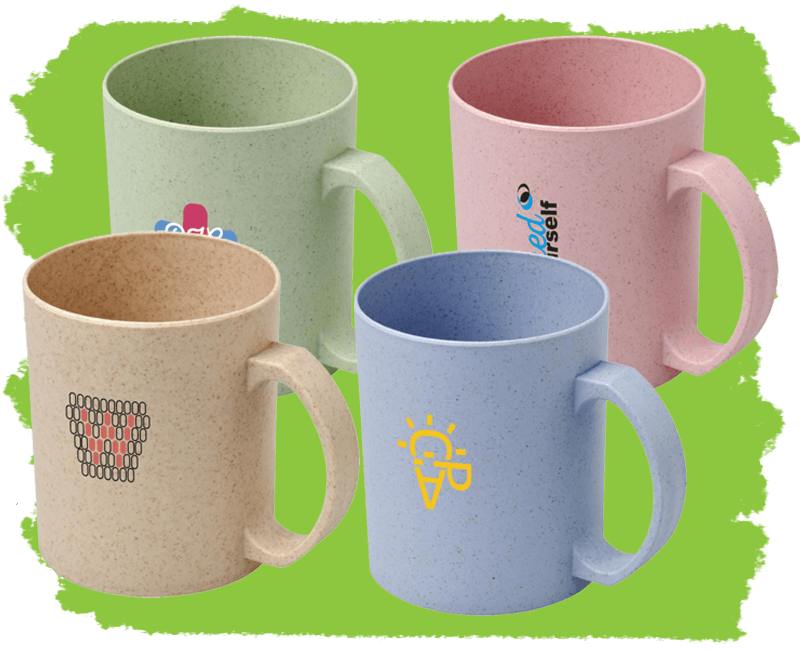 Wheat straw mugs