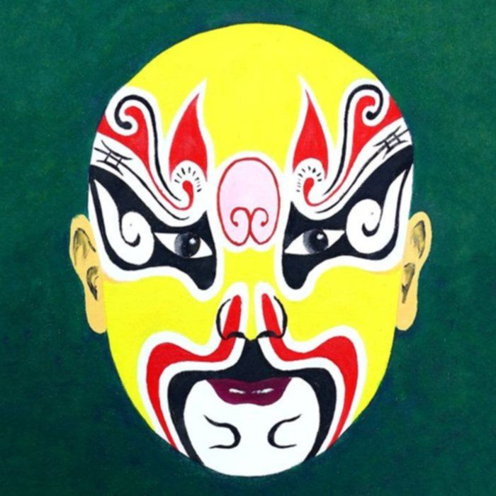Chinese Opera Masks  Oil Painting on Canvas