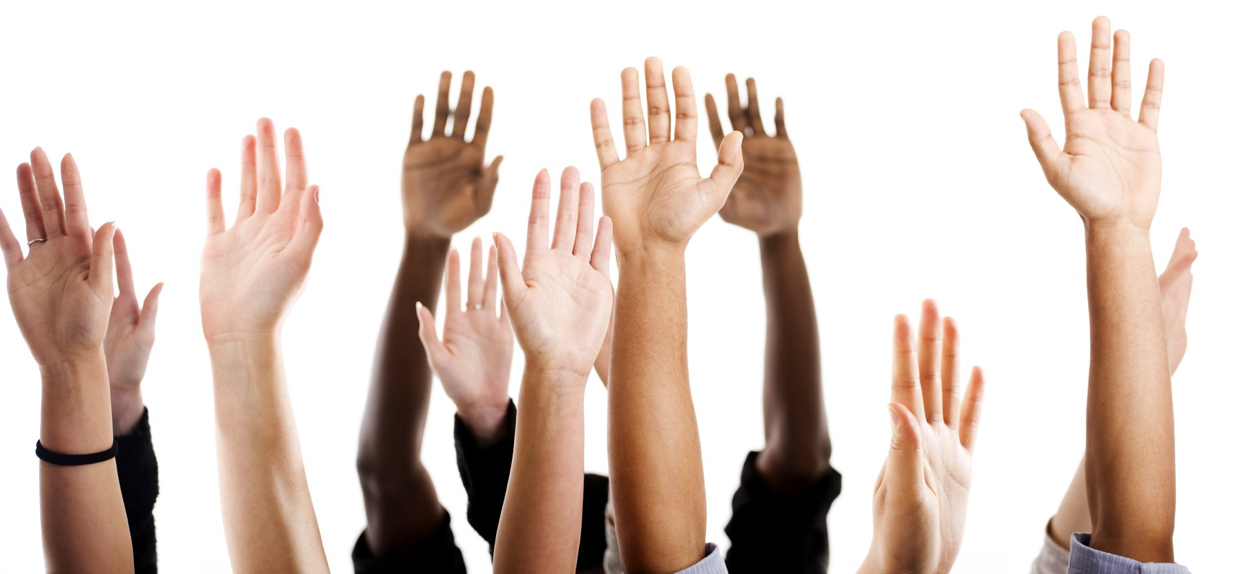 Unsere Grundsätze - Arme nach oben