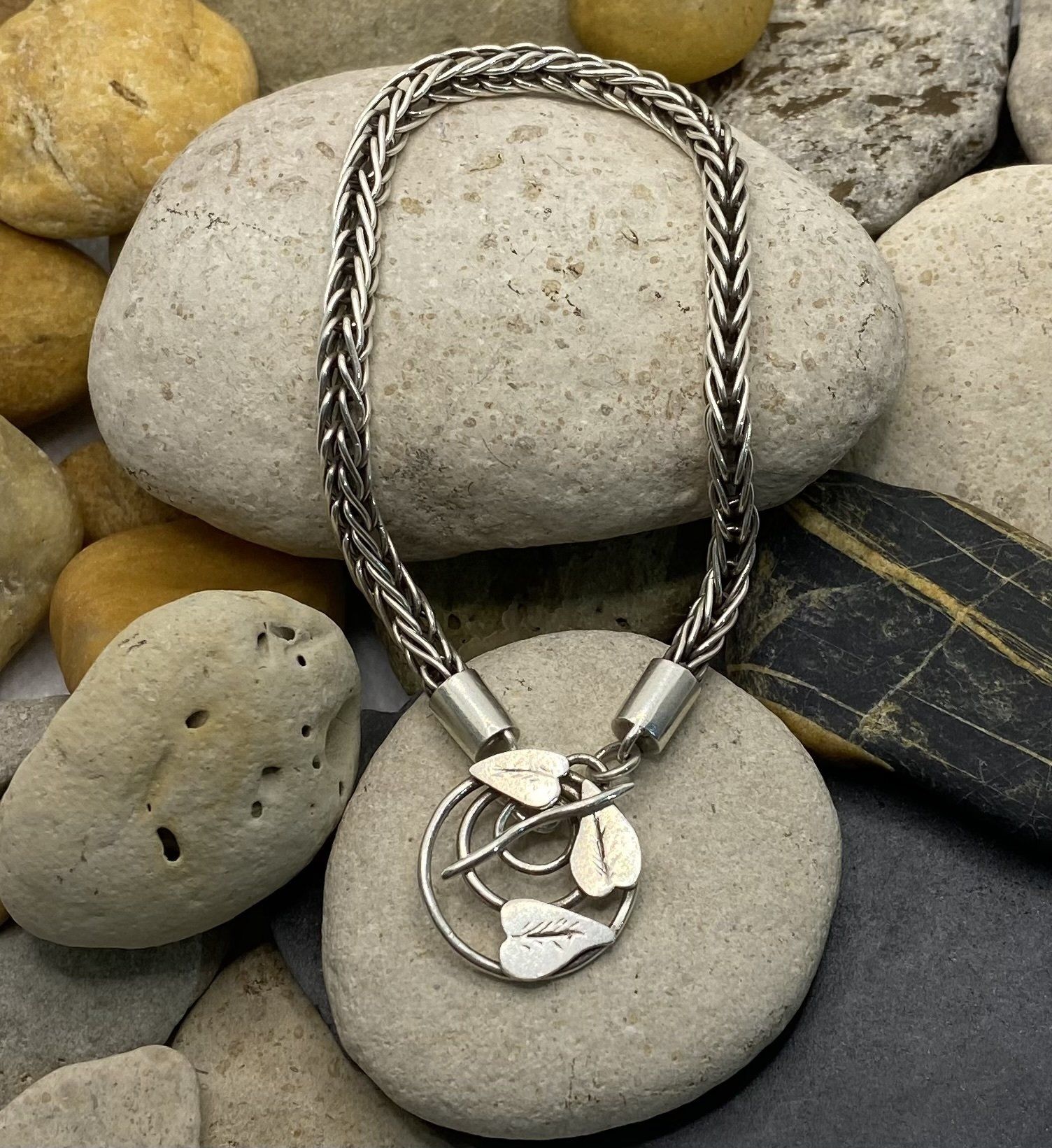 Bracelet en argent avec détail de vigne