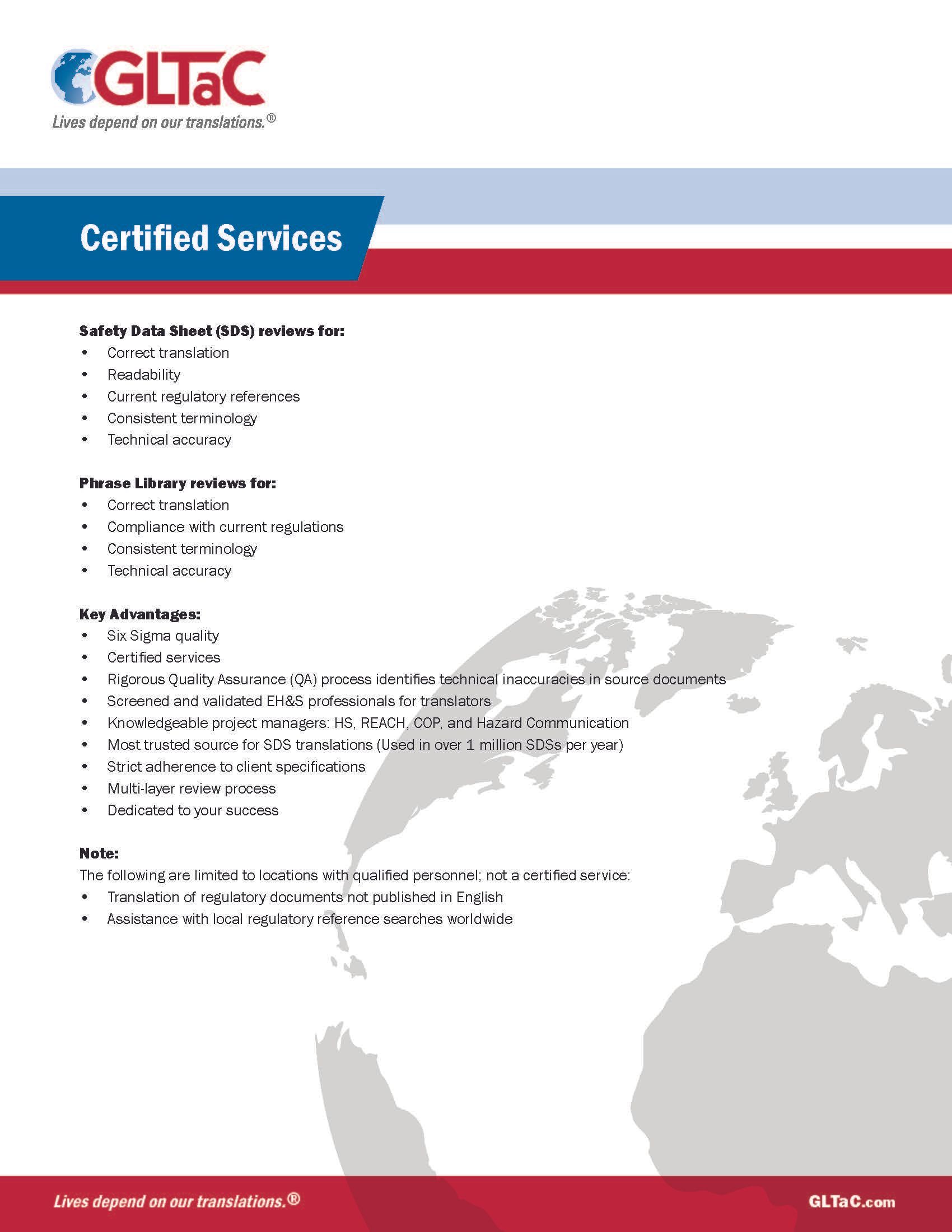 GLTaC: Certification Services You Can Count On