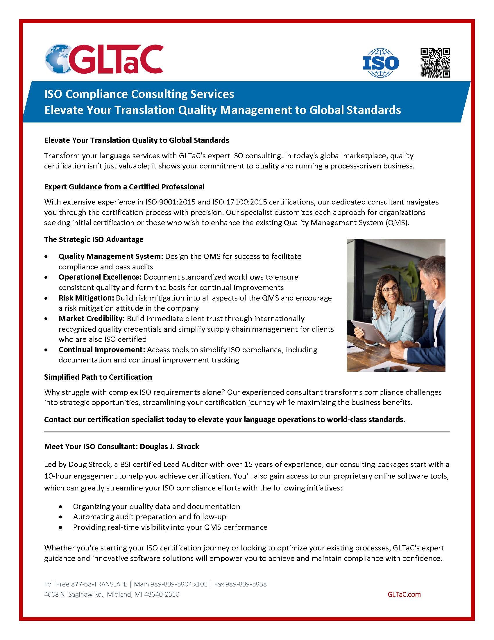 Global Language Translations and Consulting (GLTaC): ISO Consulting Services