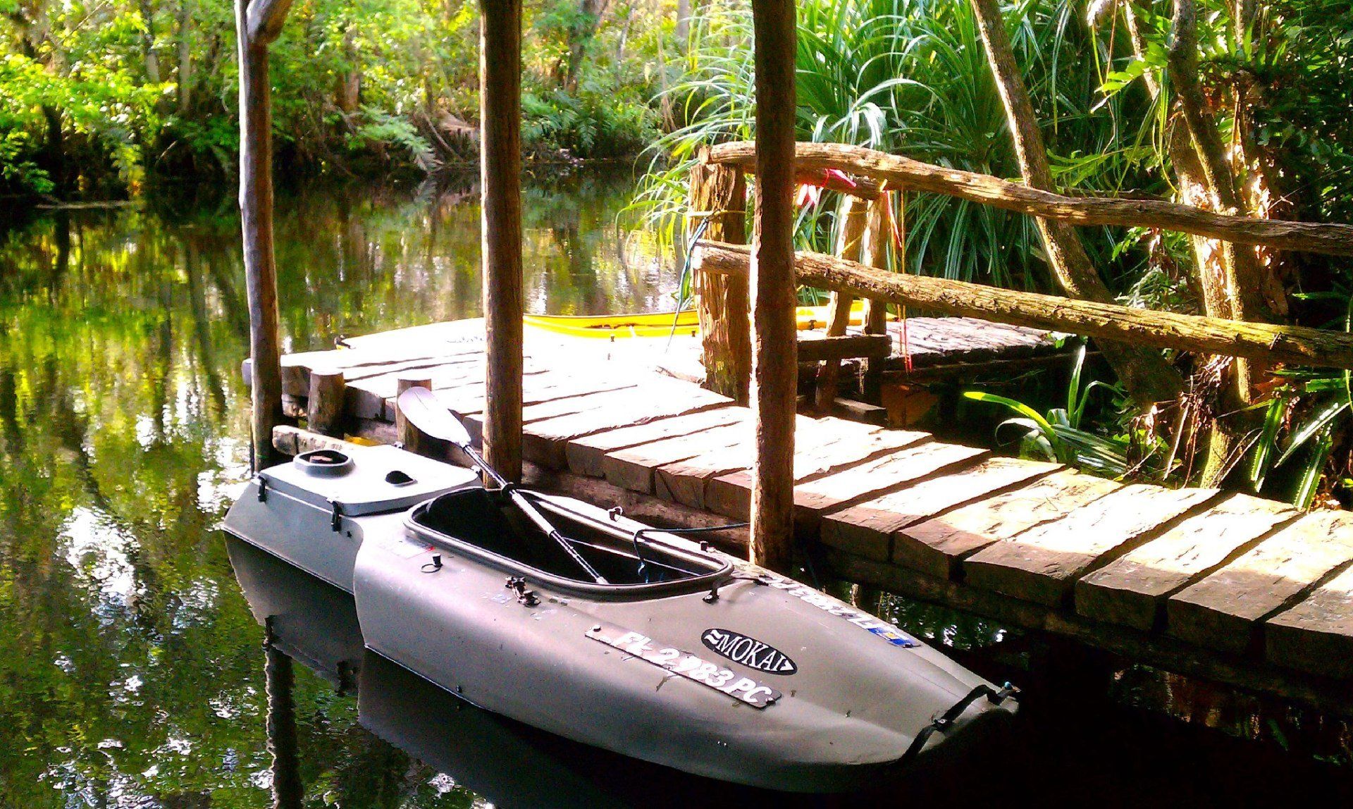 Motorized Kayak docked