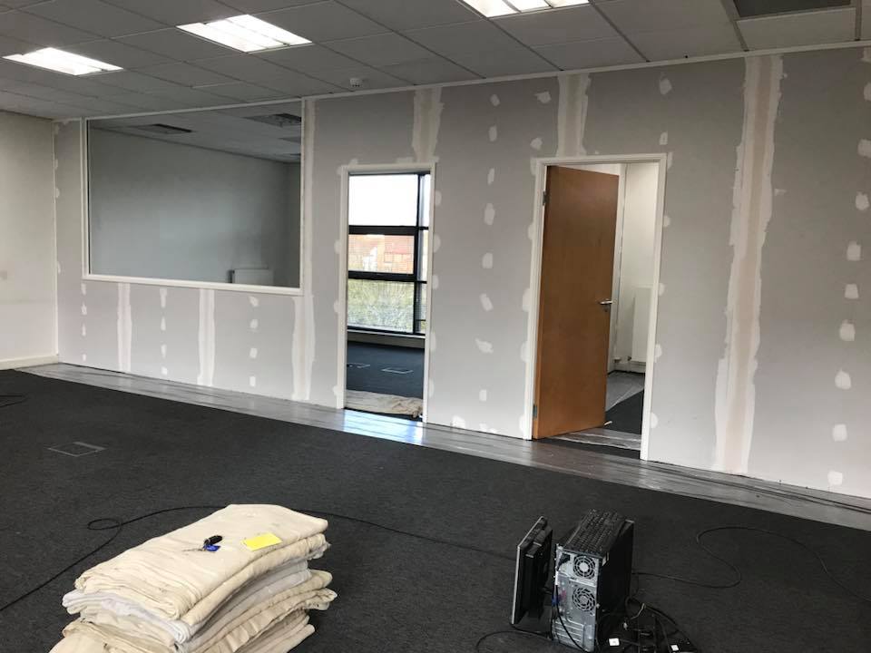 Commercial painting before and after images