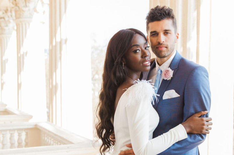 Multicultural wedding couple London