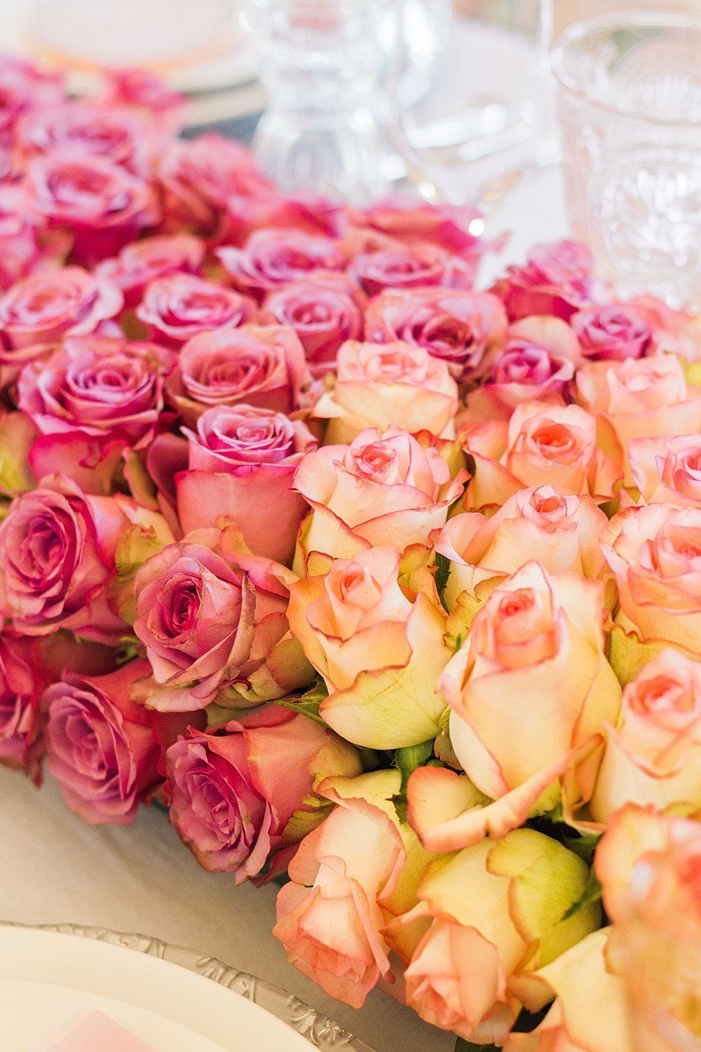 Fushia and blush pink wedding table design Carlton House Terrace