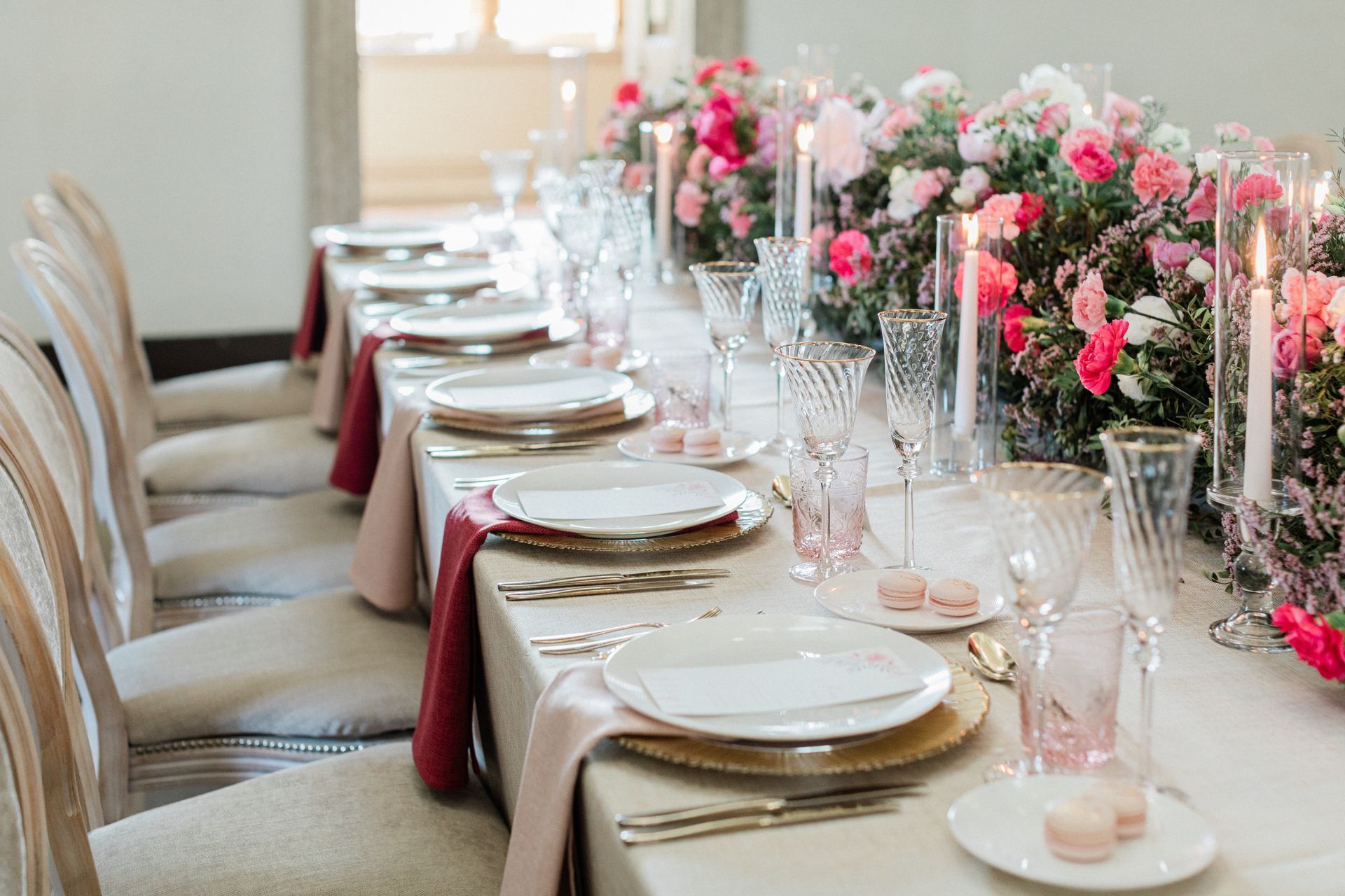 Colourful wedding reception table at Multicultural wedding in London by Pearline Events