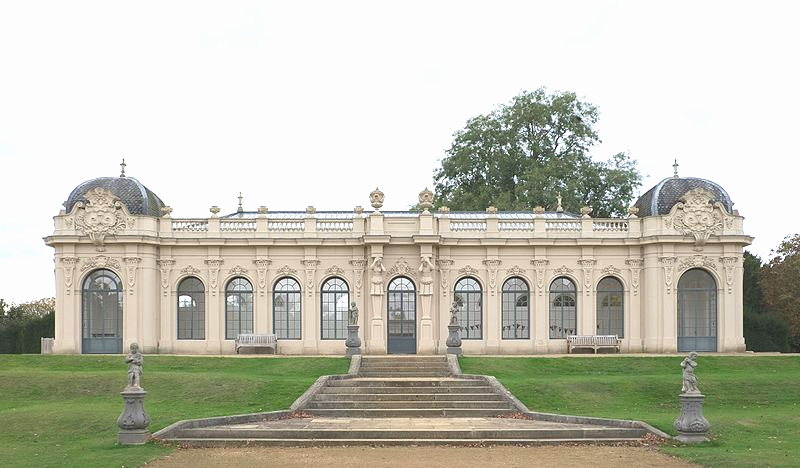 Wrest Park Orangery outside view by the stpes
