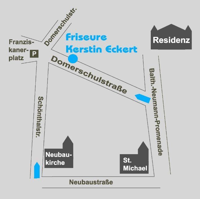 Anfahrt, Friseure Kerstin Eckert, Würzburg Friseure Kerstin Eckert