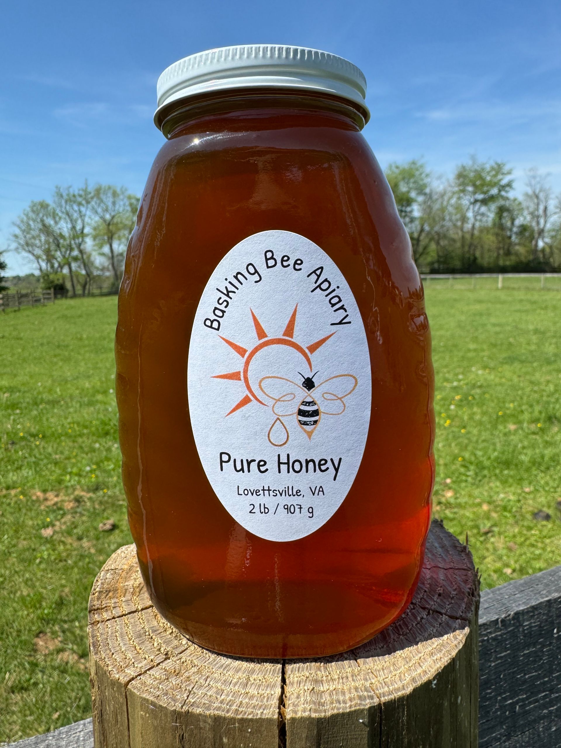 A one pound jar of honey is $12